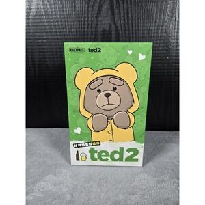 Pop Mart Ted2 Teddy Bear Action Plush‎ Pendant "Bow Tie Bear". 100% Authentic